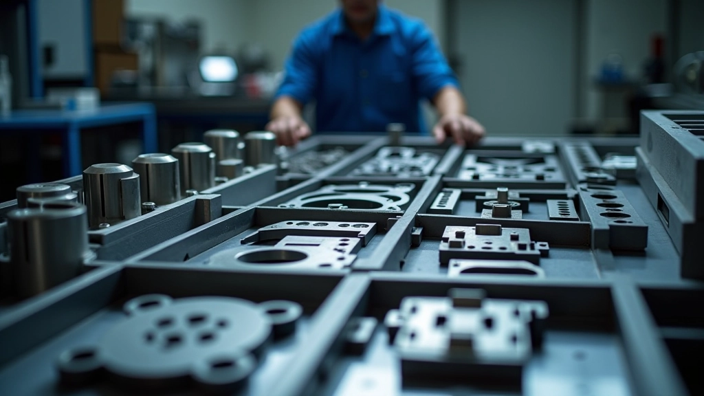 Precision machined metal components in organized trays